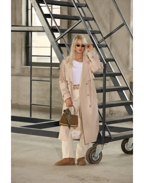 Trench Omuz Ve Kol Apoletli