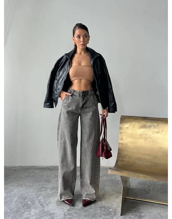 Vinteç Jean Salaş Lazer Kesim-Jean