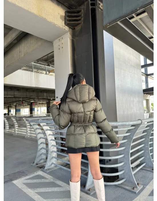 Yeşil  Waterproof Fabric İthal Kumaş Mont