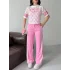 Pembe Dantel Detaylı Oversize Takım
