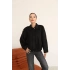 Siyah Ceket Fermuarlı Süet