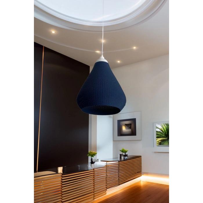 Sarkıt Avize Vegan Pla Trend Örgü Serisi Lacivert Oturma Odası Salon Mutfak