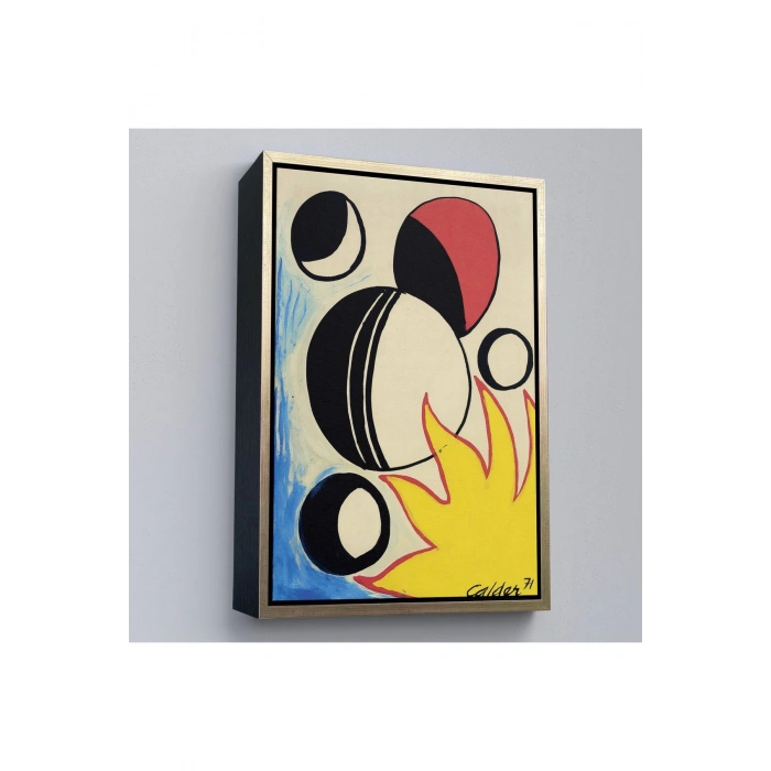 Ahşap Çerçeveli Alexander Calder - Güneşin Arkasındaki Paskalya Yumurtaları Tablo--7286