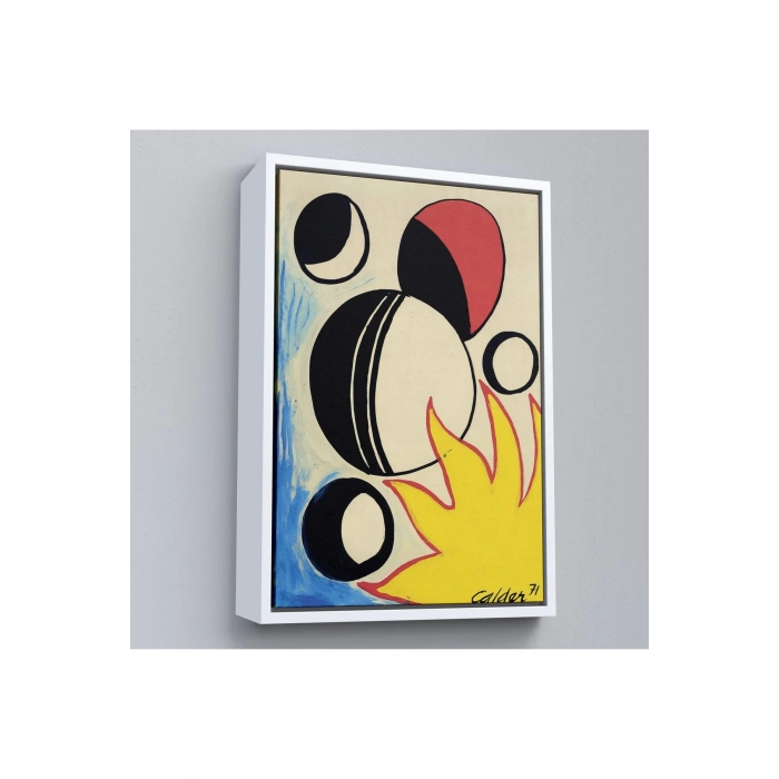 Ahşap Çerçeveli Alexander Calder - Güneşin Arkasındaki Paskalya Yumurtaları Tablo--7286