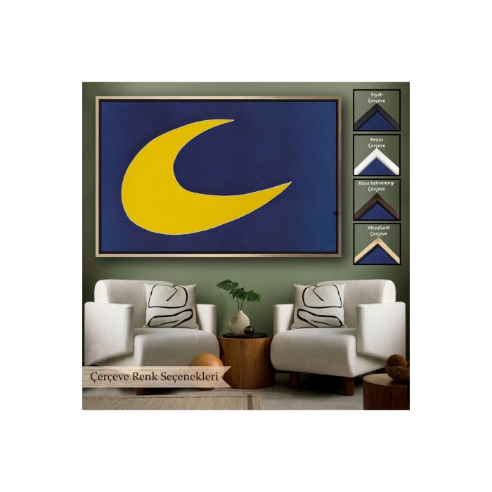 Ahşap Çerçeveli Joan Miro Güneşin Şarkısı Tablosu-7074