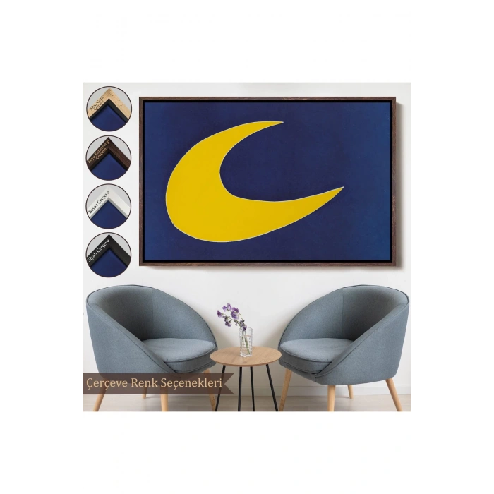 Ahşap Çerçeveli Joan Miro Güneşin Şarkısı Tablosu-7074