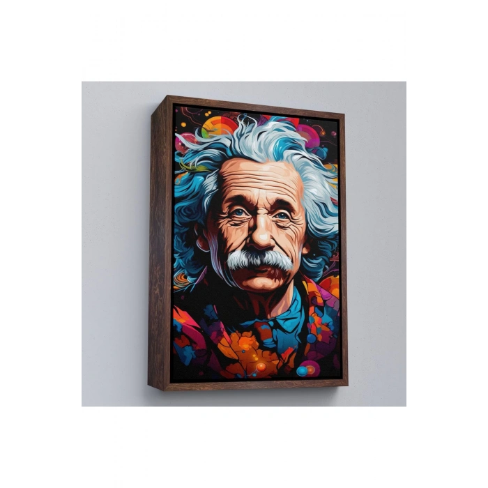 Ahşap Çerçeveli Albert Einstein Tablo-7827