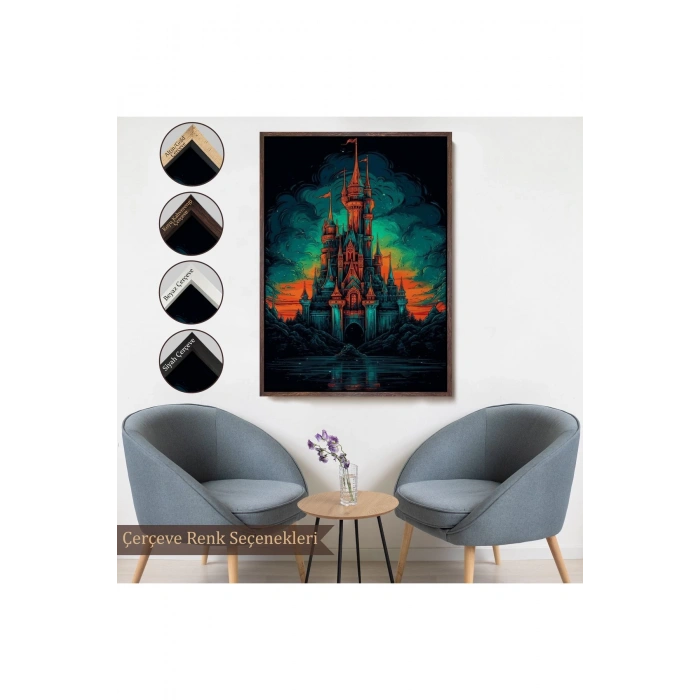 Ahşap Çerçeveli Avrupada Ortaçağ Kalesi Tablo-7728