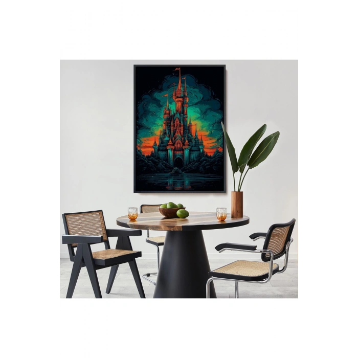 Ahşap Çerçeveli Avrupada Ortaçağ Kalesi Tablo-7728