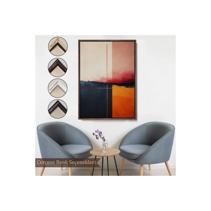 Ahşap Çerçeveli Yağlıboya Görünümlü Dekoratif Tablo-7609