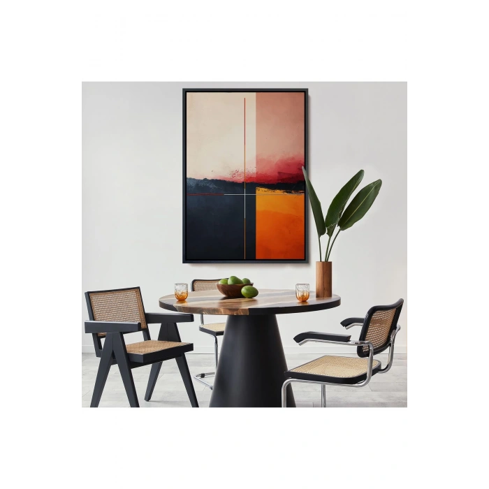 Ahşap Çerçeveli Yağlıboya Görünümlü Dekoratif Tablo-7609