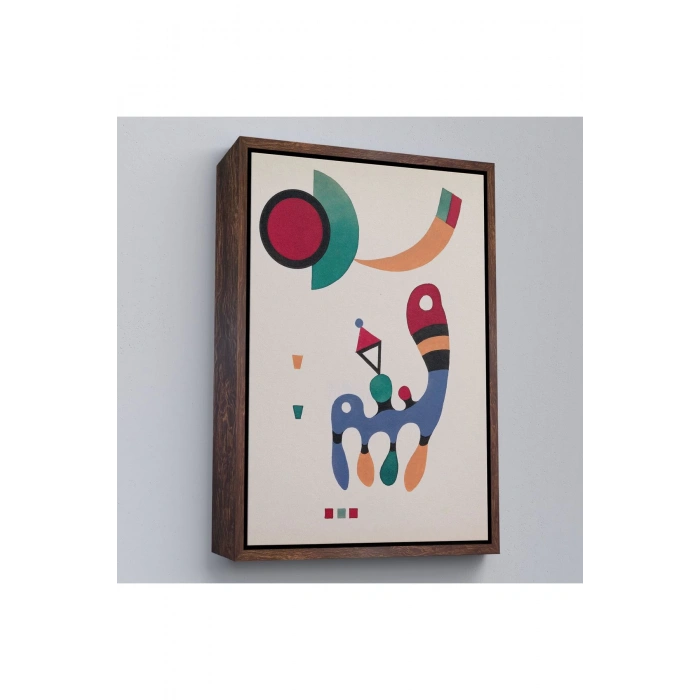 Ahşap Çerçeveli Vasiliy Kandinsky - 11 Resim Ve 7 Şiir Soyut Tablosu-7485