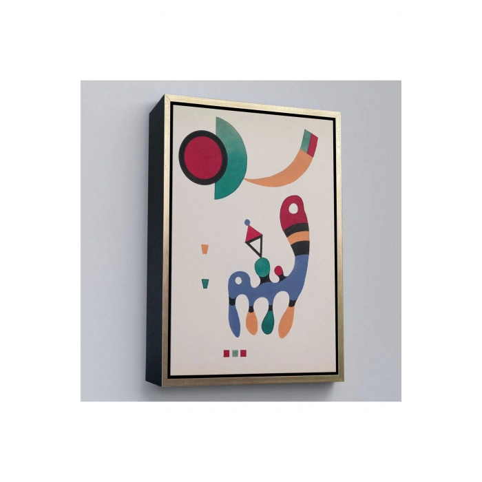 Ahşap Çerçeveli Vasiliy Kandinsky - 11 Resim Ve 7 Şiir Soyut Tablosu-7485