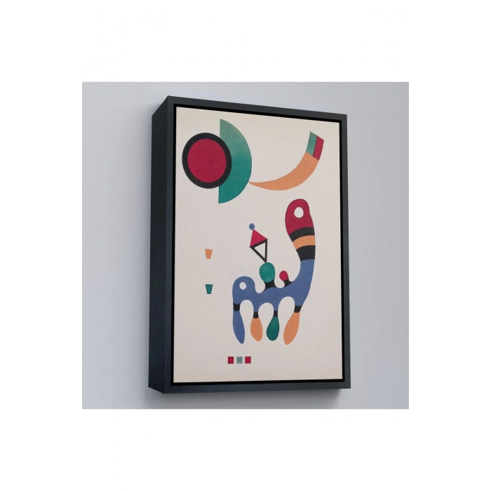 Ahşap Çerçeveli Vasiliy Kandinsky - 11 Resim Ve 7 Şiir Soyut Tablosu-7485
