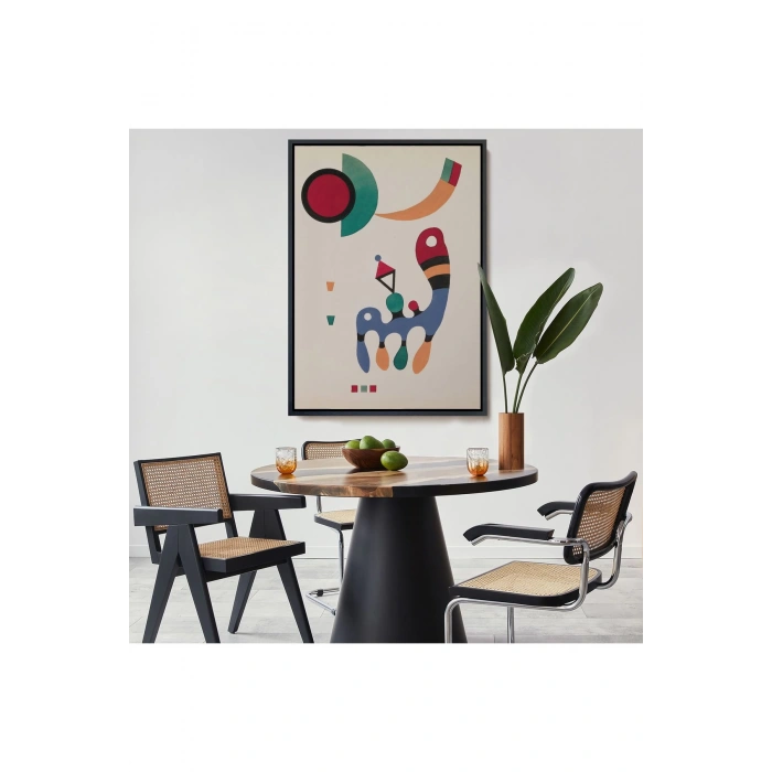 Ahşap Çerçeveli Vasiliy Kandinsky - 11 Resim Ve 7 Şiir Soyut Tablosu-7485