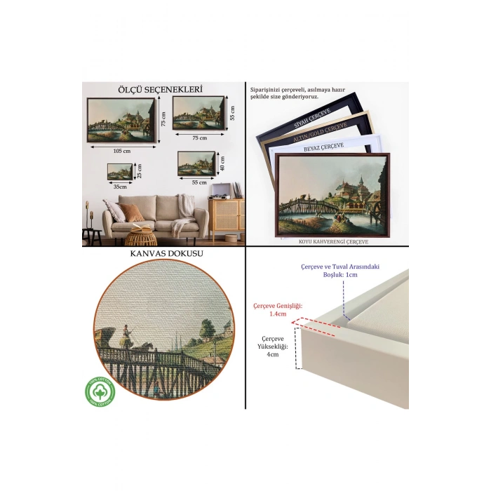 Ahşap Çerçeveli Luigi Mayerİn Osmanlı Hakimiyeti İsimli Tablosu-7025