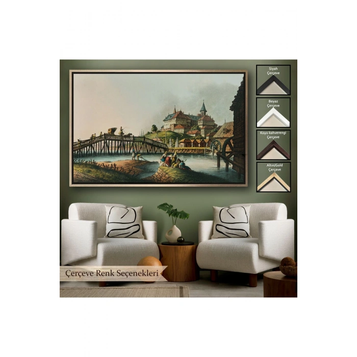 Ahşap Çerçeveli Luigi Mayerİn Osmanlı Hakimiyeti İsimli Tablosu-7025