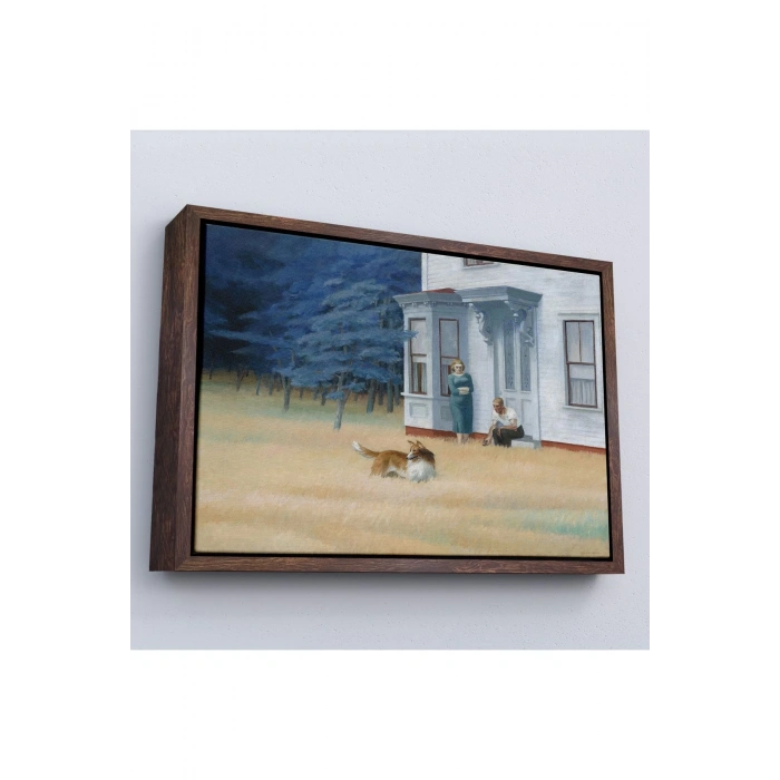 Ahşap Çerçeveli Edward Hopper - Cape Cod Akşamı Tablo-7061