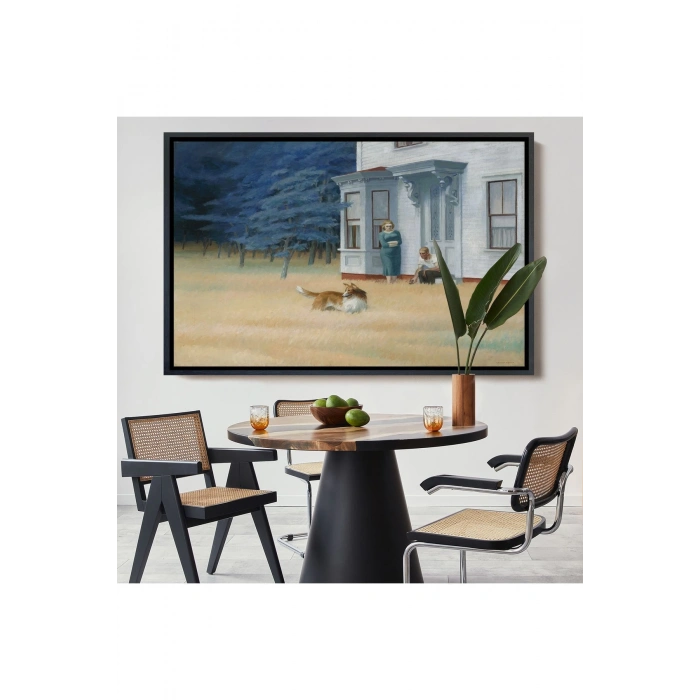Ahşap Çerçeveli Edward Hopper - Cape Cod Akşamı Tablo-7061