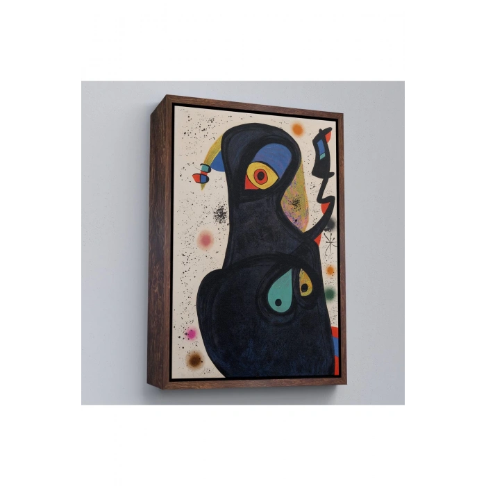 Ahşap Çerçeveli Citon Joan Miro - Vladimir Tablo-7484