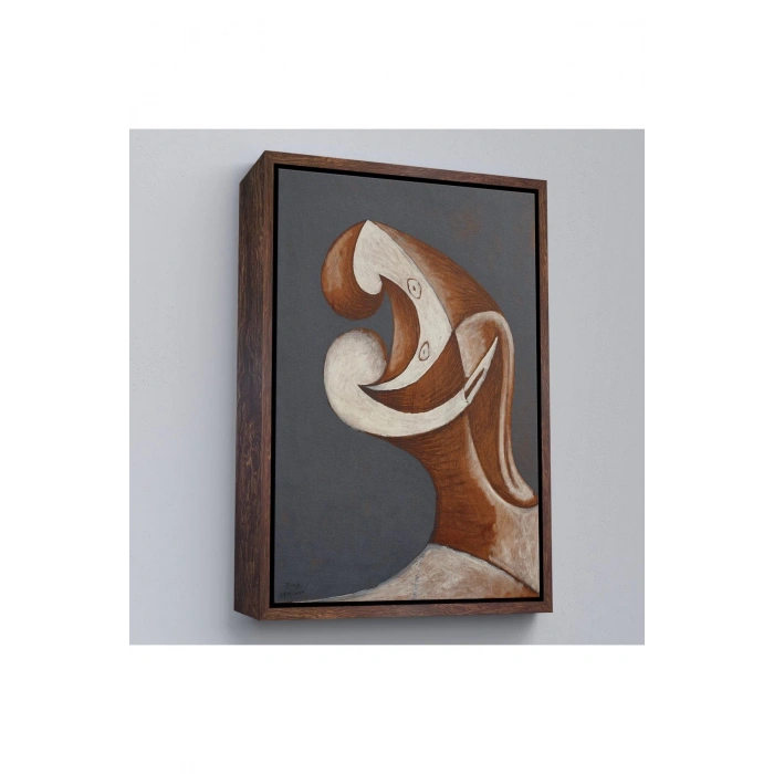 Ahşap Çerçeveli Pablo Picasso - Soyut Baş Tablosu-7382