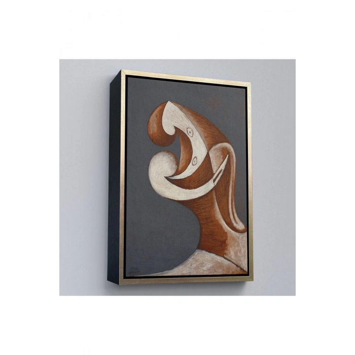 Ahşap Çerçeveli Pablo Picasso - Soyut Baş Tablosu-7382