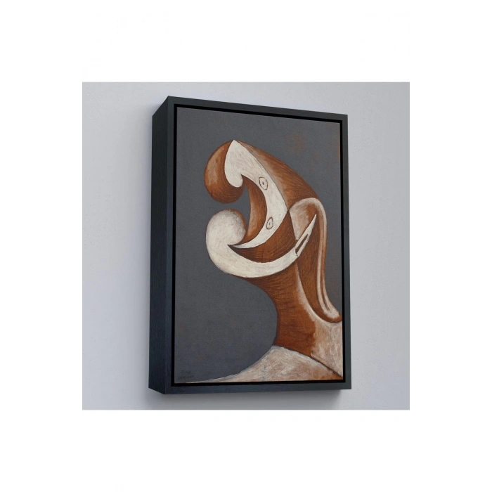 Ahşap Çerçeveli Pablo Picasso - Soyut Baş Tablosu-7382