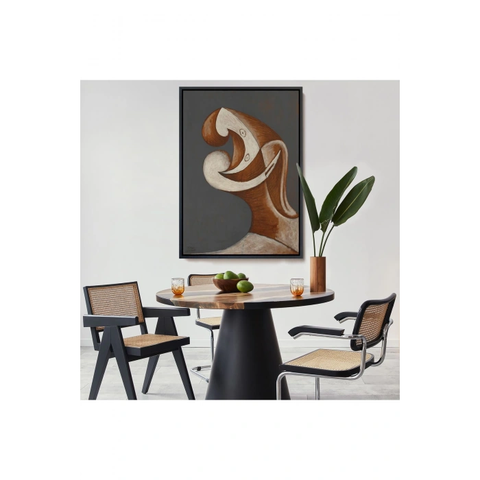 Ahşap Çerçeveli Pablo Picasso - Soyut Baş Tablosu-7382