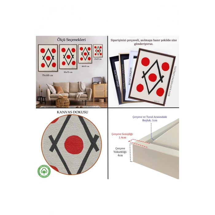 Ahşap Çerçeveli Henri Matisse - Elmas Tablosu - Losange-7322