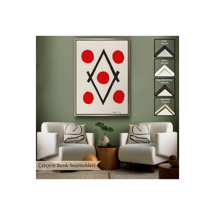 Ahşap Çerçeveli Henri Matisse - Elmas Tablosu - Losange-7322