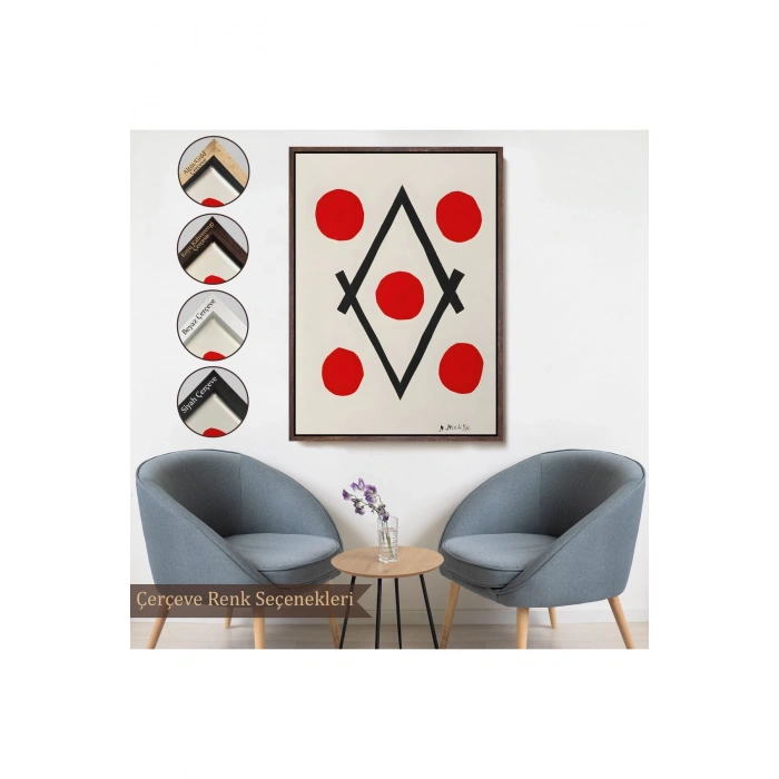 Ahşap Çerçeveli Henri Matisse - Elmas Tablosu - Losange-7322