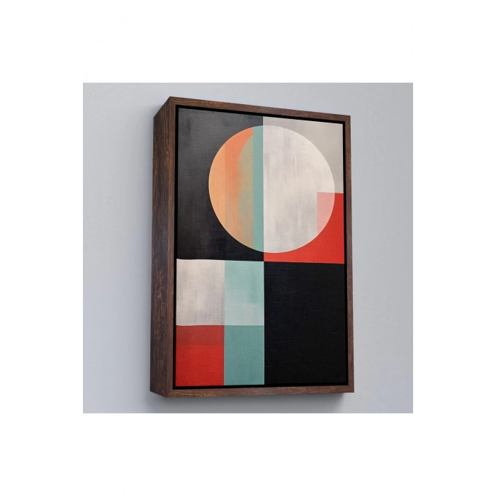 Ahşap Çerçeveli Soyut Tablo-7530