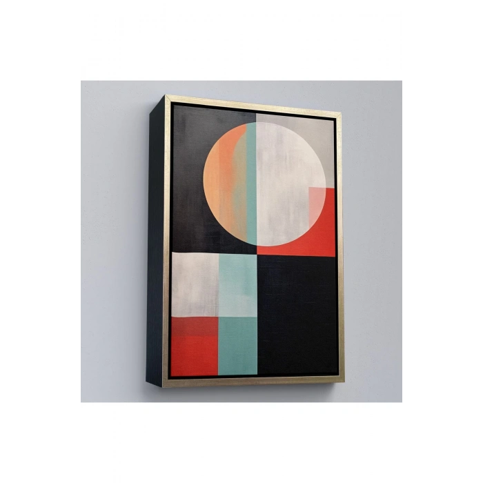 Ahşap Çerçeveli Soyut Tablo-7530