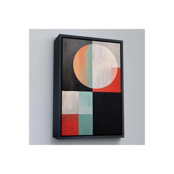 Ahşap Çerçeveli Soyut Tablo-7530