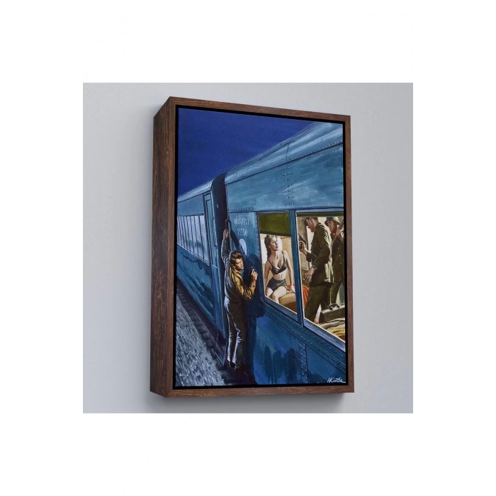 Ahşap Çerçeveli Rus Kızın Demir Perdeden Kaçışı Tablo-7717