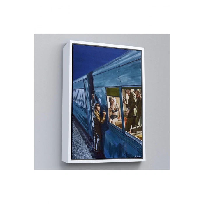 Ahşap Çerçeveli Rus Kızın Demir Perdeden Kaçışı Tablo-7717