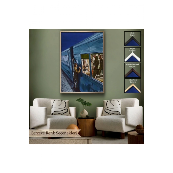 Ahşap Çerçeveli Rus Kızın Demir Perdeden Kaçışı Tablo-7717