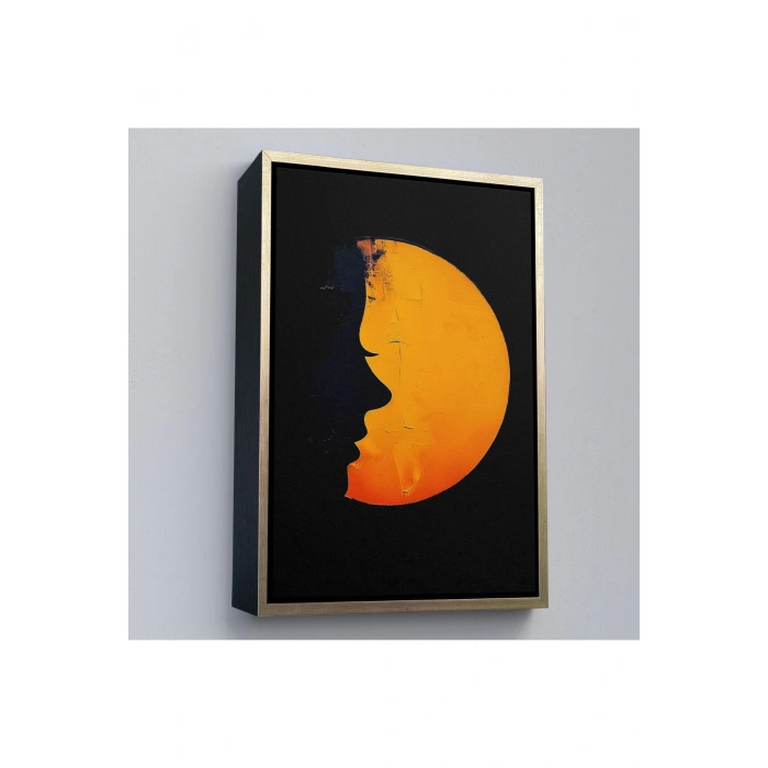 Ahşap Çerçeveli Güneş Ve Kadın Silüeti Tablo-7588