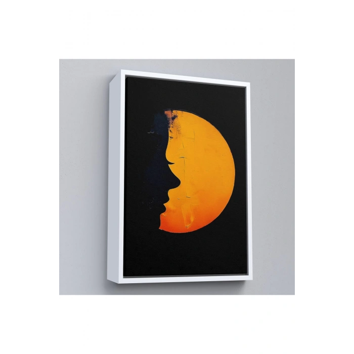 Ahşap Çerçeveli Güneş Ve Kadın Silüeti Tablo-7588