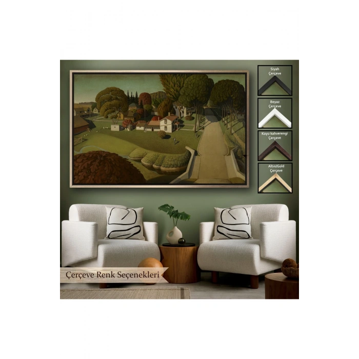 Ahşap Çerçeveli Herbert HooverIn Doğduğu Yer West Branch Tablo-7140