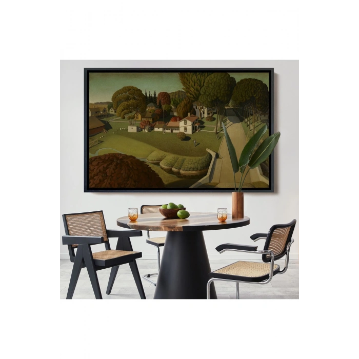 Ahşap Çerçeveli Herbert HooverIn Doğduğu Yer West Branch Tablo-7140