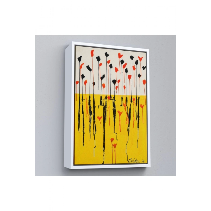 Ahşap Çerçeveli Alexander Calder - Damlalar Tablo - Drops-7285