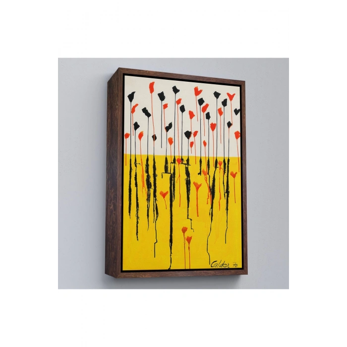 Ahşap Çerçeveli Alexander Calder - Damlalar Tablo - Drops-7285