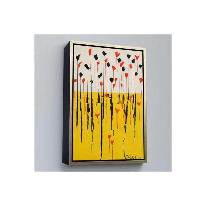 Ahşap Çerçeveli Alexander Calder - Damlalar Tablo - Drops-7285