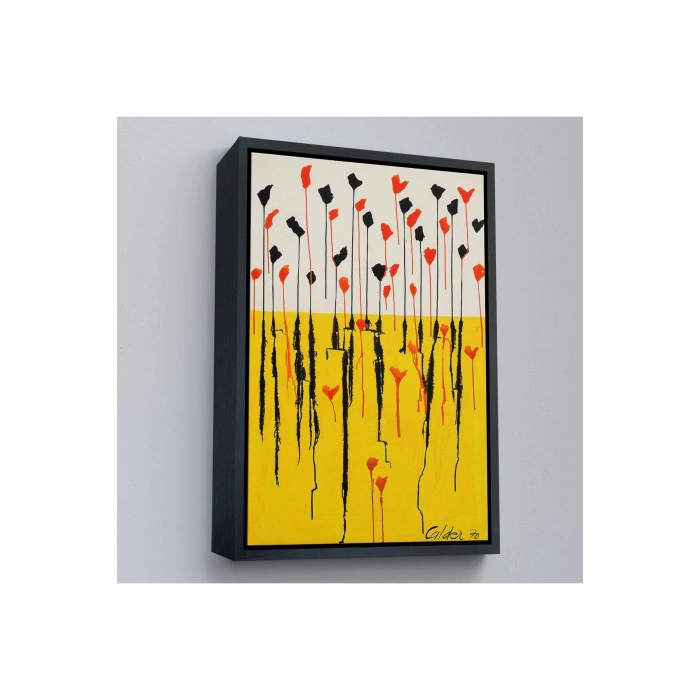 Ahşap Çerçeveli Alexander Calder - Damlalar Tablo - Drops-7285