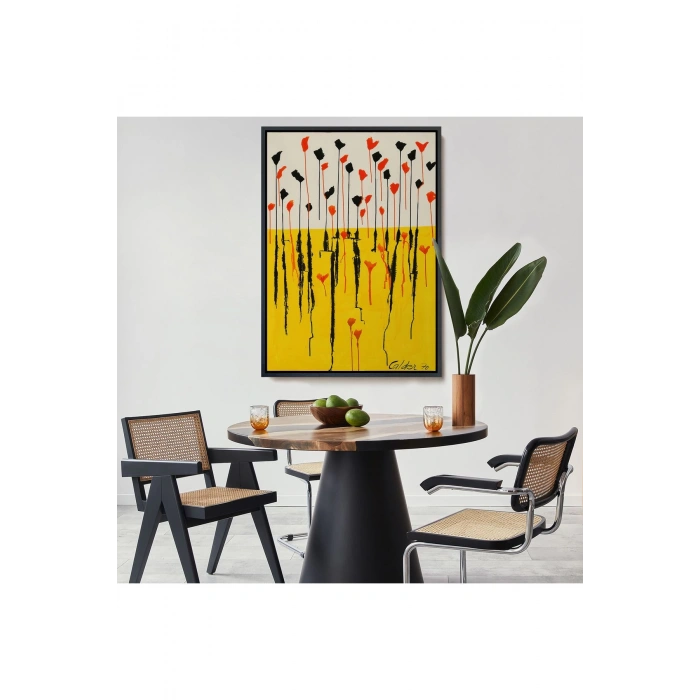 Ahşap Çerçeveli Alexander Calder - Damlalar Tablo - Drops-7285