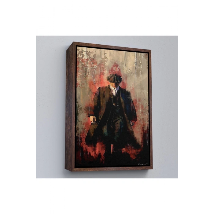 Ahşap Çerçeveli Peaky Blinders-Thomas Shelby Tablosu-7967