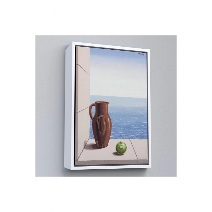 Ahşap Çerçeveli Rene Magritte - Stimülasyon Hedefi Tablosu-7412