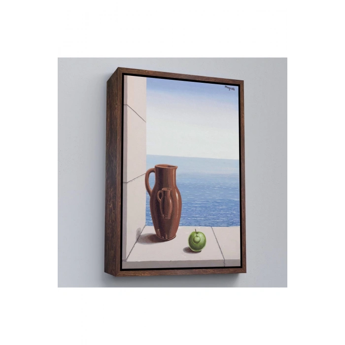 Ahşap Çerçeveli Rene Magritte - Stimülasyon Hedefi Tablosu-7412