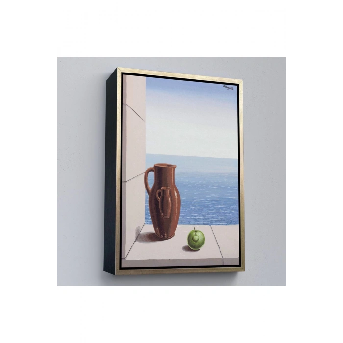 Ahşap Çerçeveli Rene Magritte - Stimülasyon Hedefi Tablosu-7412